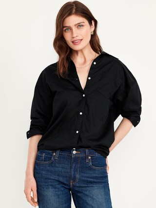 Oversized Button-Down Boyfriend Shirt | Old Navy (CA)