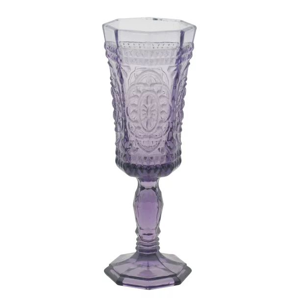 10 Strawberry Street Vatican 4 oz Champagne Flute, Set of 6, Amethyst Glass - Walmart.com | Walmart (US)