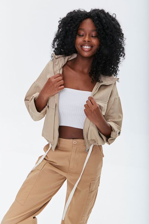 Hooded Zip-Up Jacket | Forever 21 (US)