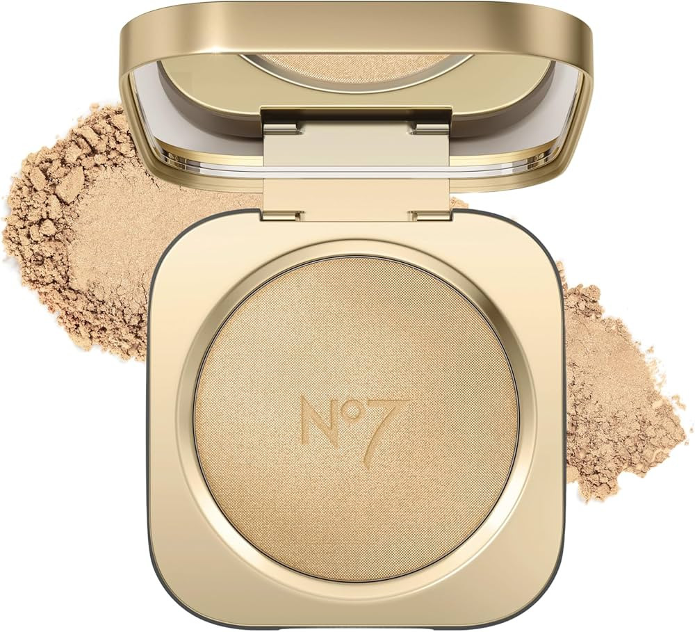 No7 Radiant Glow Powder Highlighter Makeup - Lightweight, Buildable Highlighting Powder for a Dew... | Amazon (US)