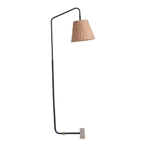 Rattan and Metal Clipper Floor Lamp | World Market