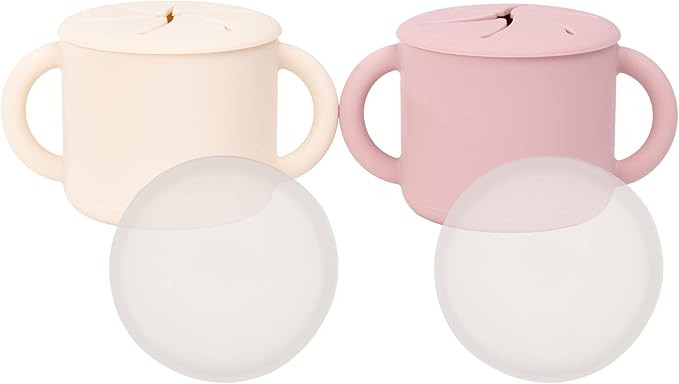 WeeSprout Snack Containers, Food Grade Silicone Snack Cups, Spill-Proof Tops For Toddlers and Bab... | Amazon (US)