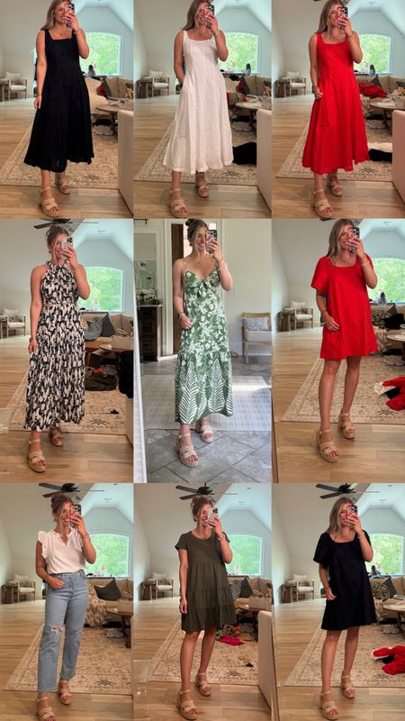 Sizing info:
•everything is TTS - M except for the red short eyelet lace dress - sized down 1 to the size S in that one. All shoes TTS! 

Walmart haul! 😍🫶🏼 just wait til you see these dresses!!!!! Obsessed is an understatement. The floral eyelet lace is just precious!!!! 🤩 They’re all very comfy + are such flattering fits. 🤌🏼 These are the perfect spring & summer dresses to wear as a wedding guest dress, for vacay, date night, church, work, or just casual every day. 🦋🍓✨ The white would be GORG is you’re a 👰🏼‍♀️ bride to me too! & they’re all so affordable!! 🙌🏼 What’s your fave from this Walmart haul?! 🌸 Linking everything for y’all with sizing info on the @shop.ltk app & you can get to my LTK by clicking the link in my Instagram bio! ✨ 

Direct URL: 

#size8 #walmartfashion @walmartfashion #walmartpartner #walmarthaul #denimshorts #momshorts #momjeans #curvyjeans #clothinghaul #outfitreel #momstyle #midsizestyle #widelegpants #workwearstyle #workdress #springdresses #mididresses #sizemedium 

#LTKfindsunder50 #LTKwedding #LTKSeasonal