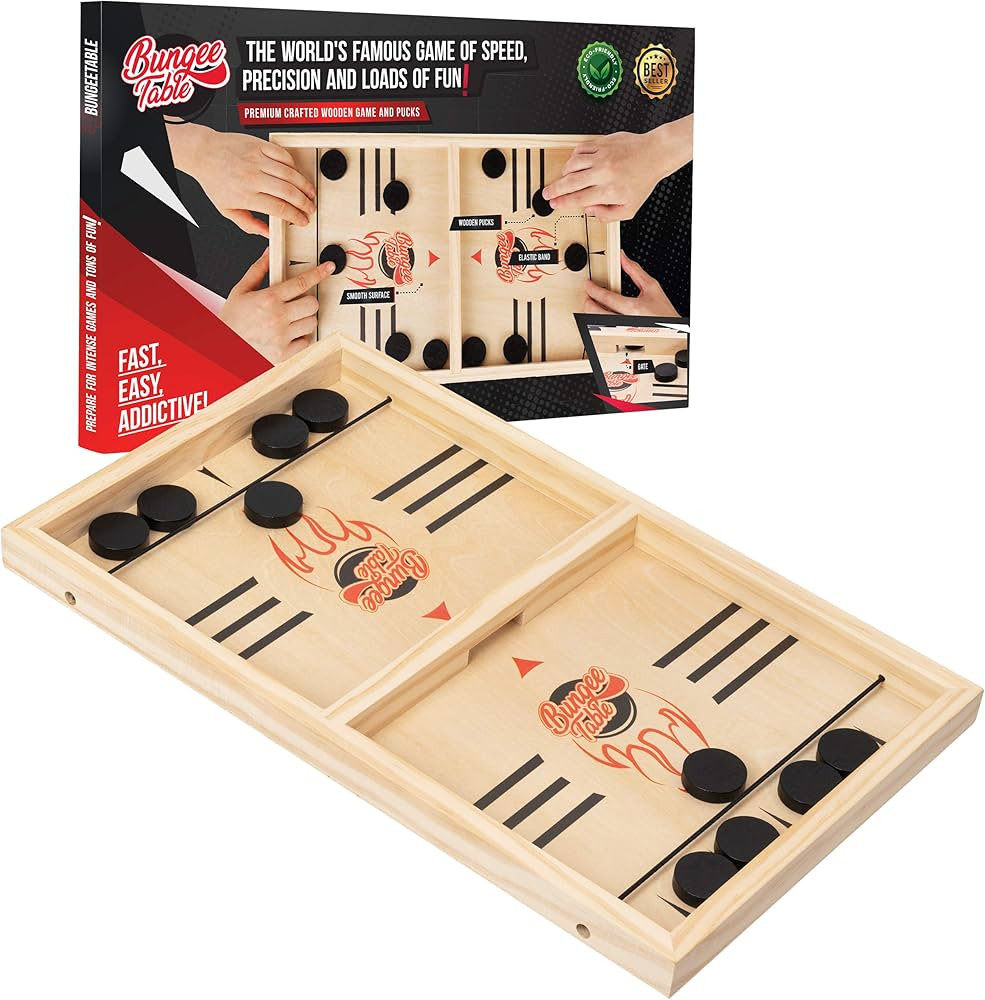 Bungee Table - Large Fast Sling Puck Game - Fast-Paced Fun for a Family Game Night or for a Party... | Amazon (US)
