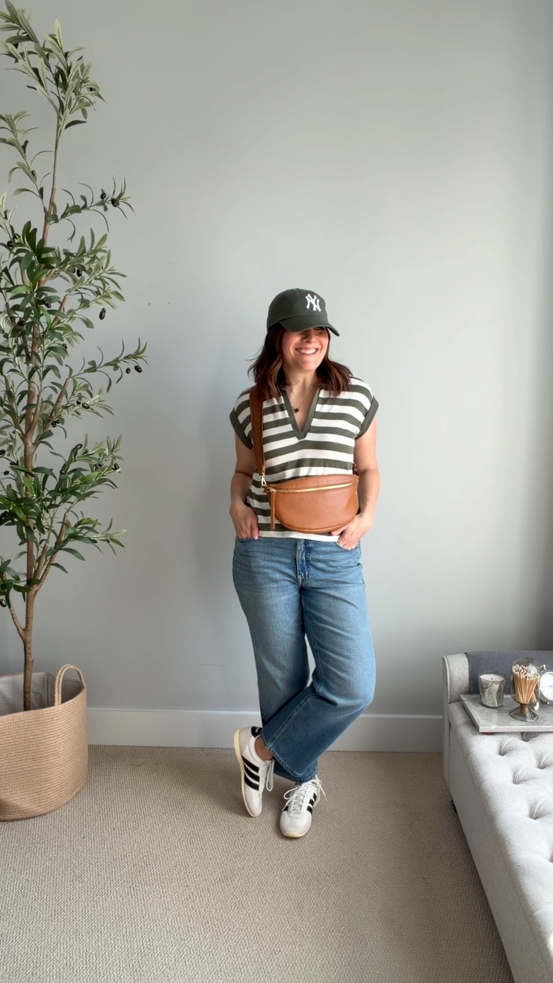 Long weekend capsule outfit fit notes: ⁠
⁠@loft olive striped collared tee (gifted): I tried a small and XS, and prefer the XS since the v is deep. ⁠⁠@jcrewfactory medium wash midrise curvy straight jeans: fits TTS. ⁠@adidas white with black stripe sneakers: very cushioned, fit true to size, and under $70. My sister has them in blue. So comfy. ⁠

 

 

#LTKOver40 #LTKSaleAlert #LTKMidsize