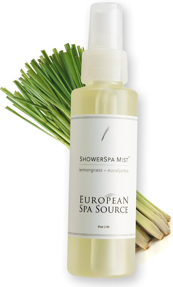 European Spa Source Energizing Lemongrass + Eucalyptus ShowerSpa Mist Spray for Aromatherapy, at ... | Amazon (US)