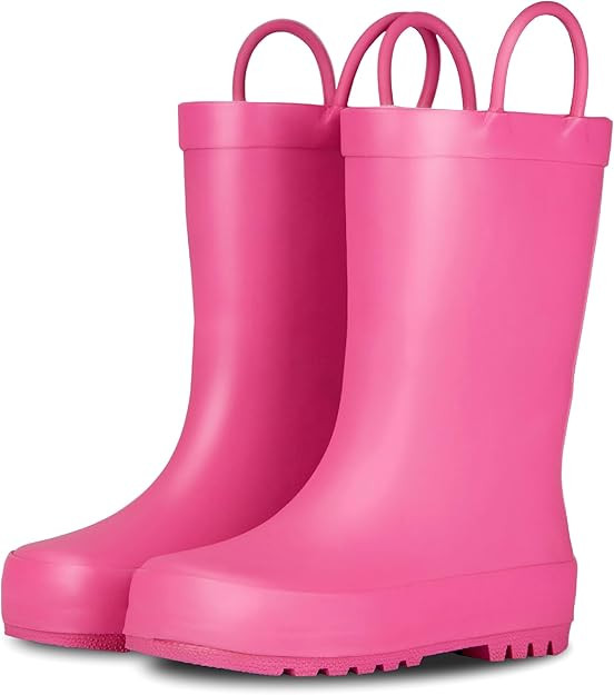 Lone Cone Premium Natural Rubber Rain Boots for Toddlers and Kids with Solid Design | Amazon (US)