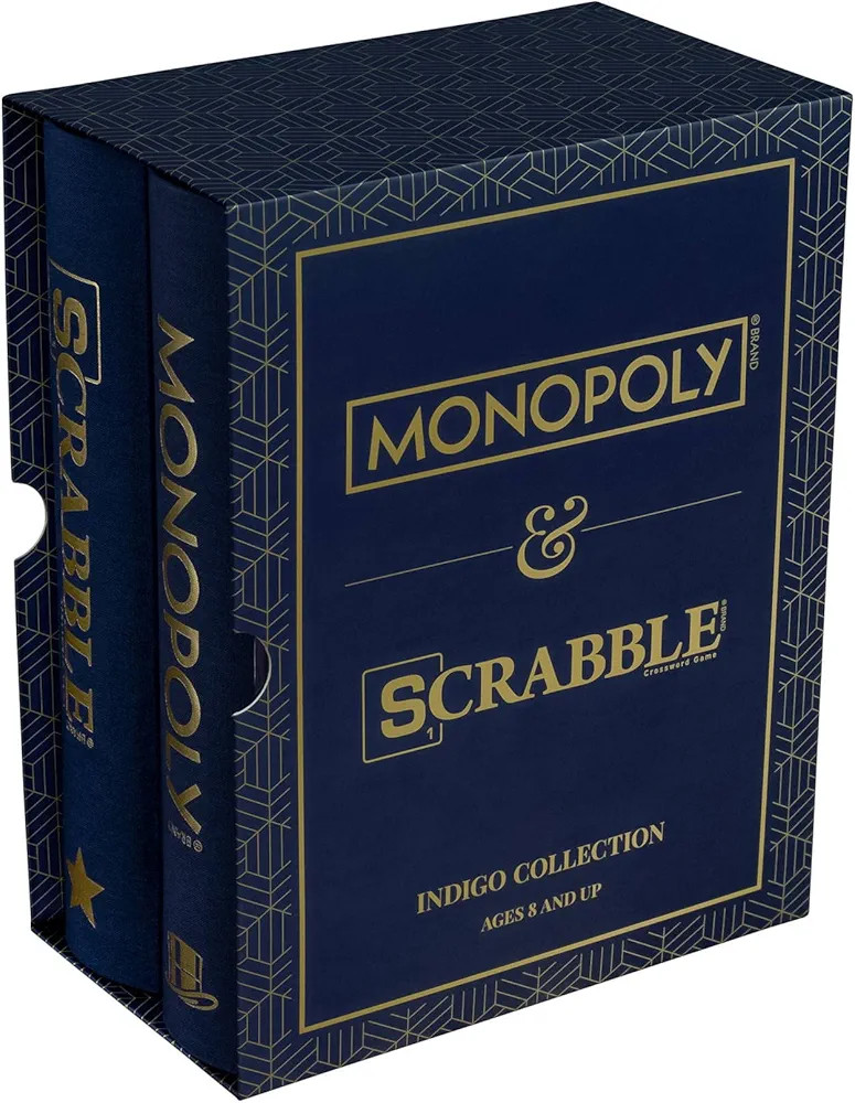 WS Game Company Monopoly and Scrabble Indigo Bookshelf Game Collection | Amazon (US)