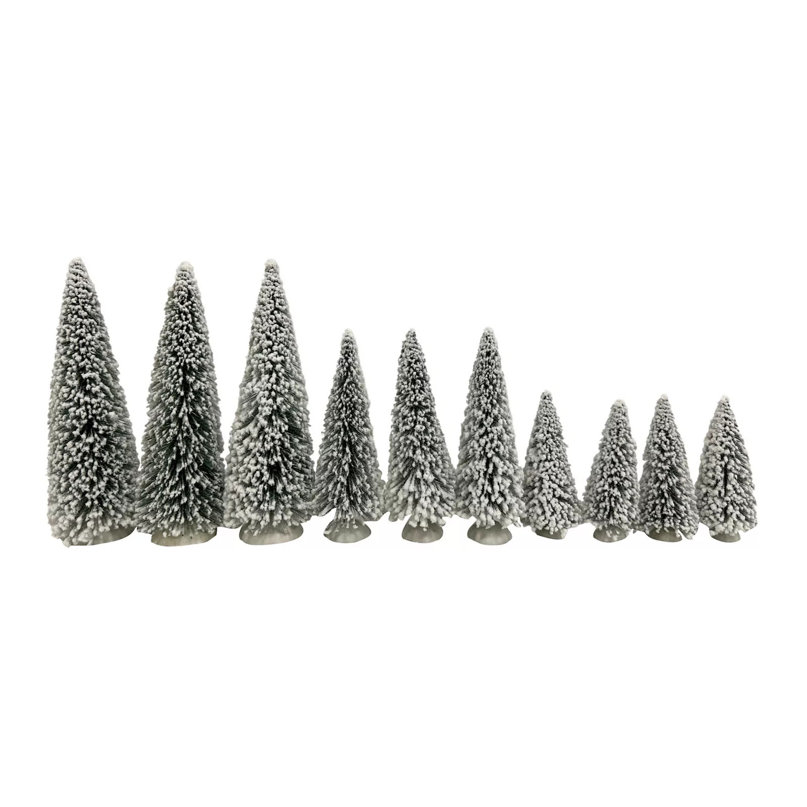 St. Nicholas Square® Flocked Bottle Brush Tree Set of 10 Table Decor, Multi | Kohl's