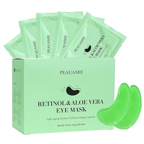 Under Eye Patches with Retinol and Aloe Vera Eye Mask for Dark Circles and Puffiness, Face Mask S... | Amazon (US)