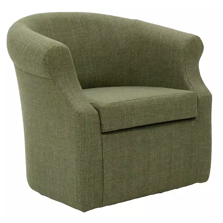 Green Upholstered Nikole Swivel Accent Chair | Kirklands Home | Kirklands