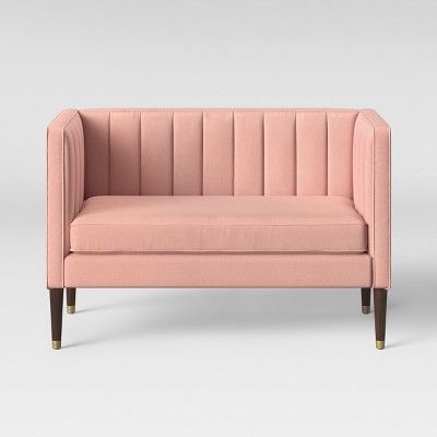 Soriano Channel Tufted Settee Blush - Project 62™ | Target