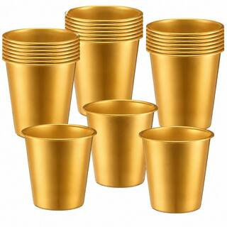 24-Piece Gold Plastic 1 Bottle Ice Buckets, 3 Liter Wine Coolers for Parties, Weddings and Beverage Service | The Home Depot