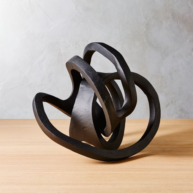 Infinity Black Knot Sculpture | CB2