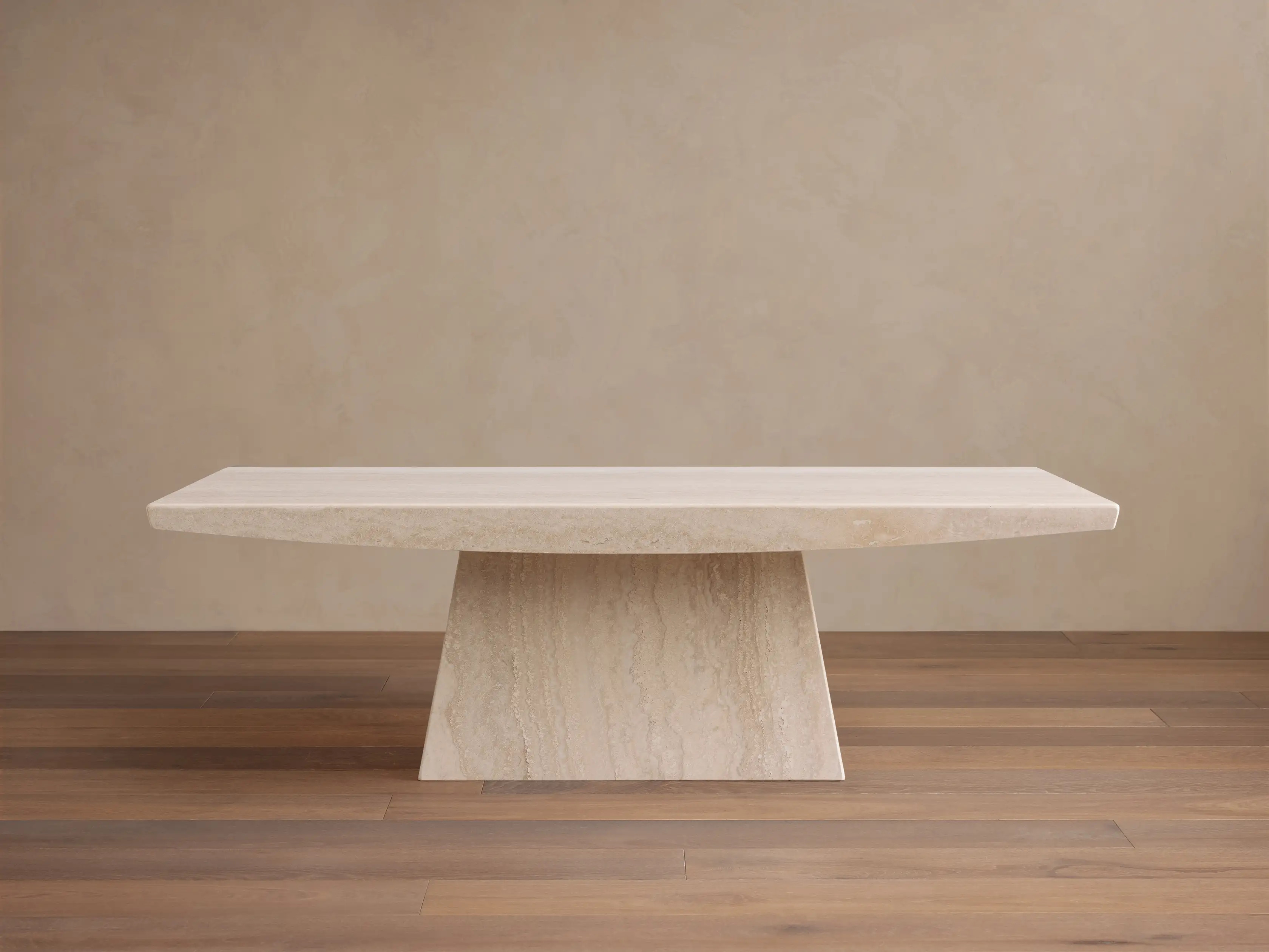 Ilaria Coffee Table in Light Travertine | Arhaus