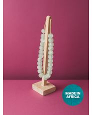 19in Glass Beads On Wood Stand | Decorative Objects | HomeGoods | HomeGoods