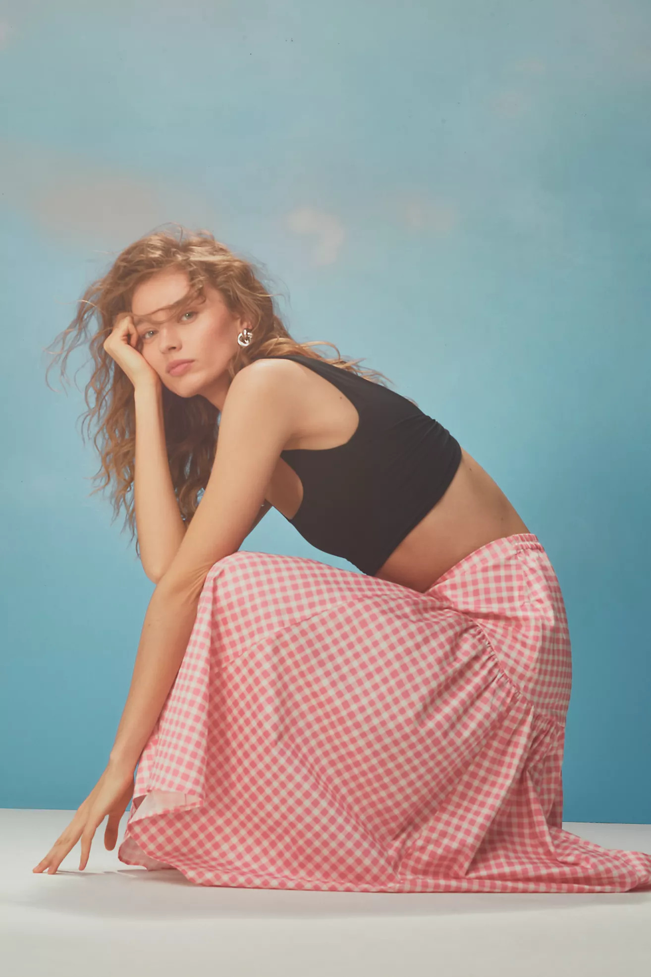 Hutch Drop-Waist Midi Skirt | Anthropologie (US)