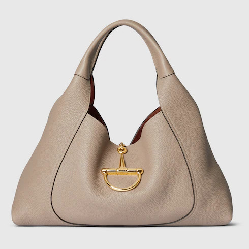 GUCCI Softbit Maxi Shoulder Bag, Beige, Leather | Gucci (US)