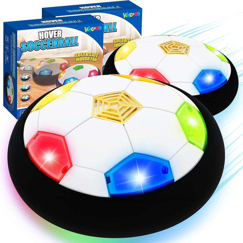KKONES Kids Toys Hover Soccer Ball (Set of 2), Battery Operated Air Floating Soccer Ball with LED... | Amazon (US)