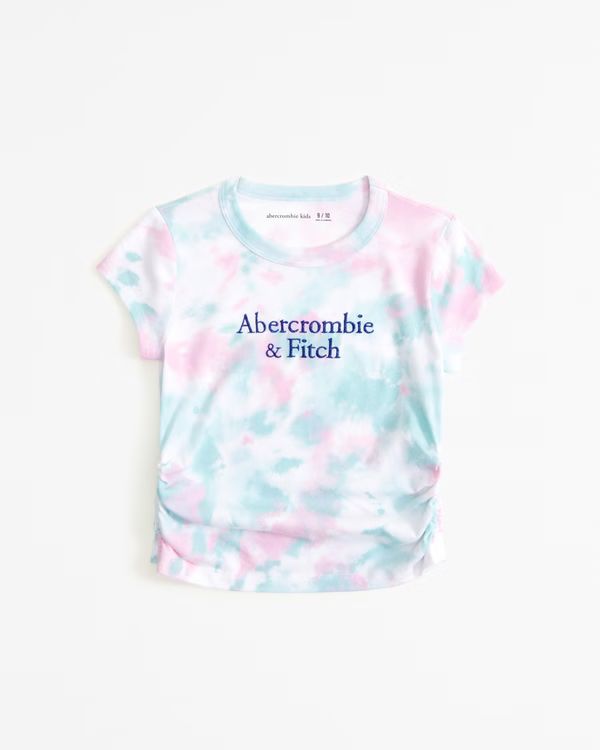 pattern side ruched logo tee | Abercrombie & Fitch (US)