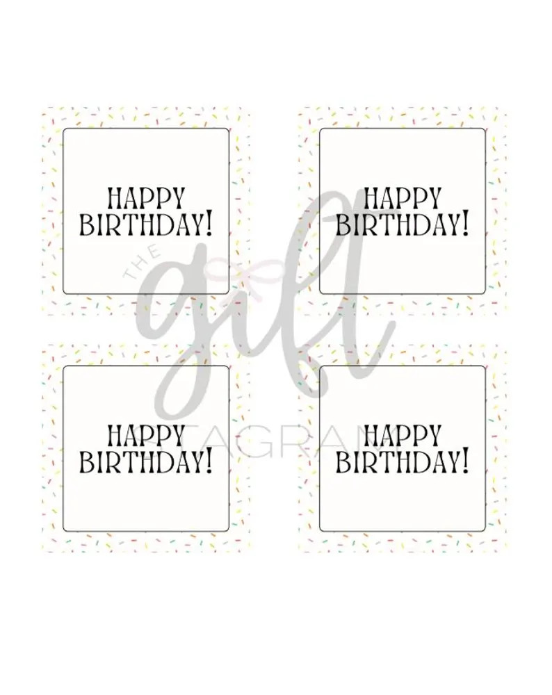 Happy Birthday Sprinkles Gift Tag | DIGITAL DOWNLOAD | Birthday Sprinkles | Gift Tag for Birthday... | Etsy (US)