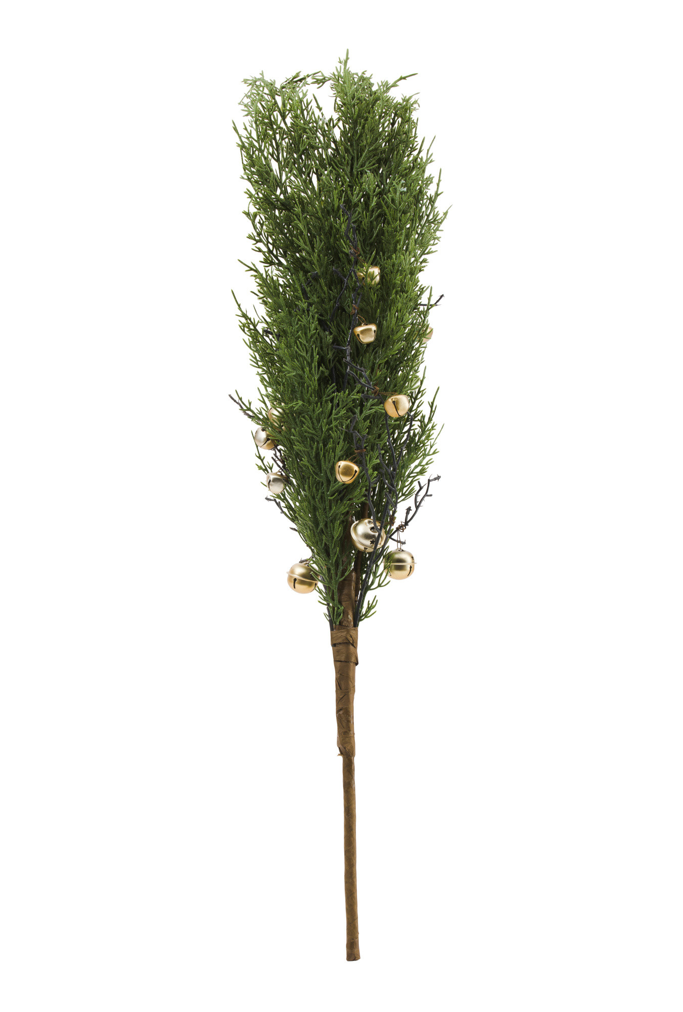 Oversized Real Touch Faux Pine Stem With Gold Tone Bells | Plants & Planters | Marshalls | Marshalls