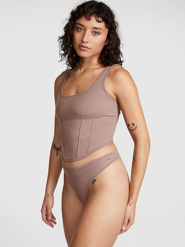 Base Cotton Corset Top | Victoria's Secret (US / CA )