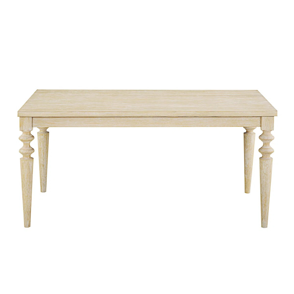 Dorukan Amonia Urban Style Wired White Finish Wood Turned-Leg Dining Table,dinning table,dining r... | Wayfair North America