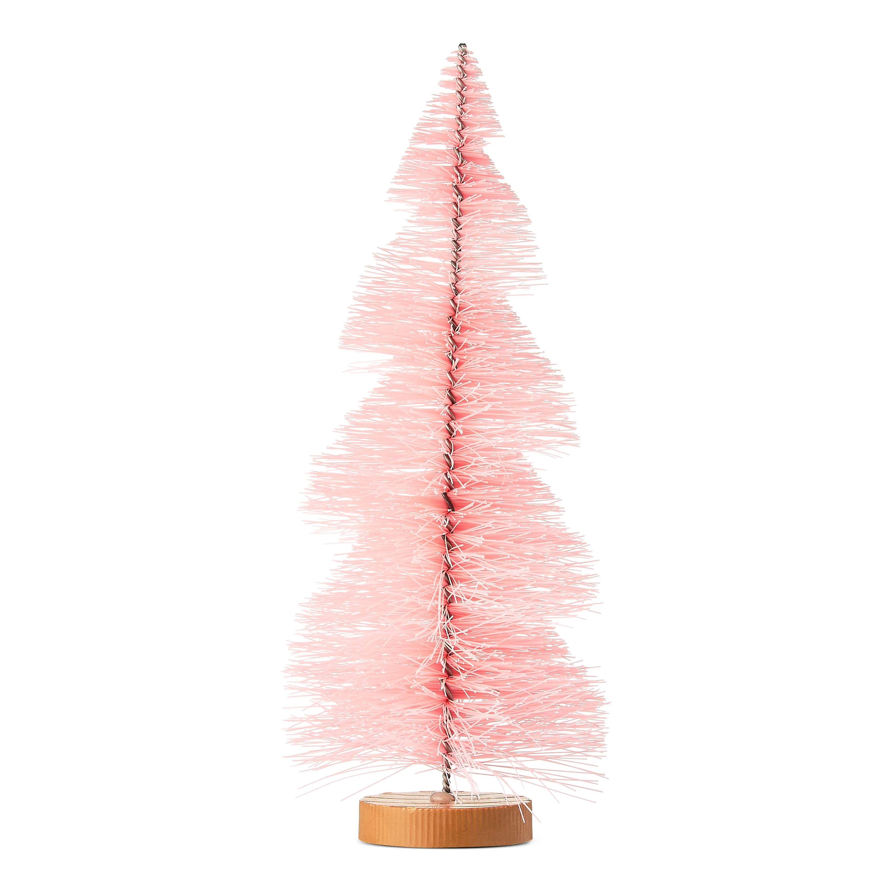 Christmas Village Pine Tree, Blush Pink, 9", by Holiday Time | Walmart (US)