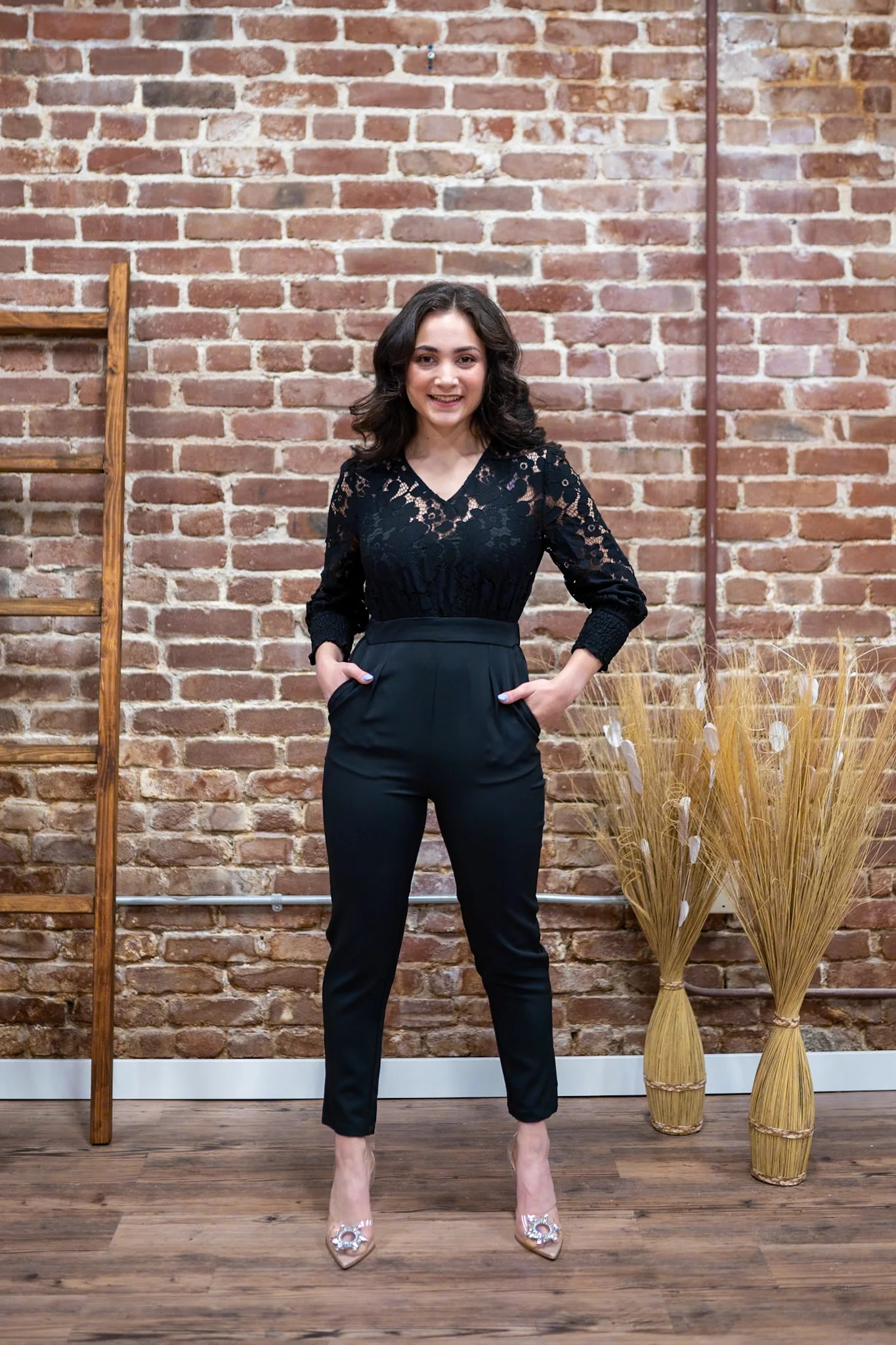 Black Lace Jumpsuit | Bee Petite Boutique