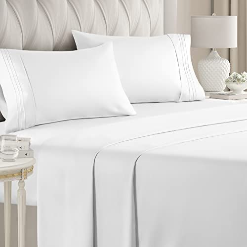 Amazon.com: Queen Size Sheet Set - Breathable & Cooling Sheets - Hotel Luxury Bed Sheets - Extra ... | Amazon (US)