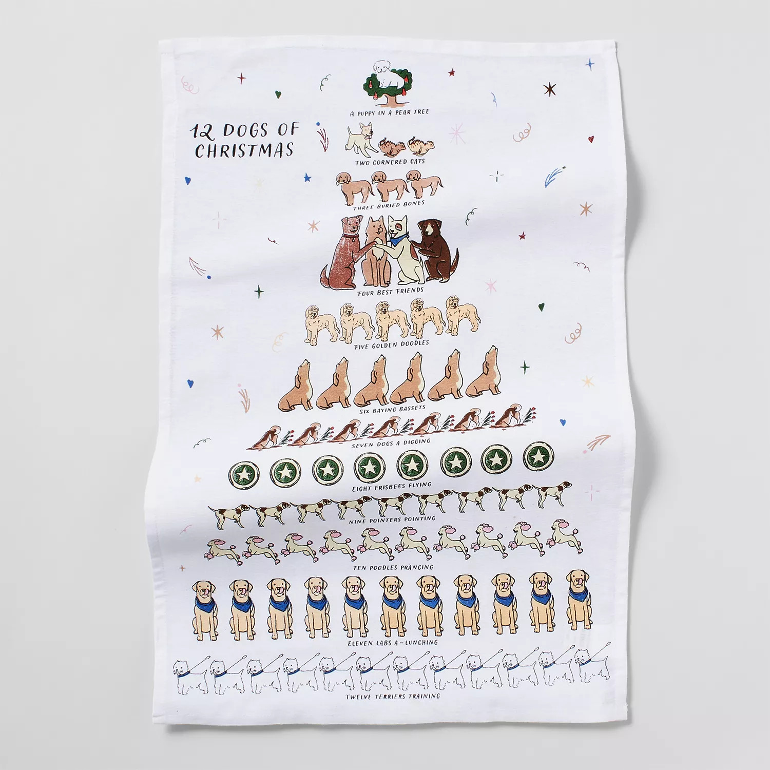 Sur La Table 12 Days of Dogs Kitchen Towel | Sur La Table