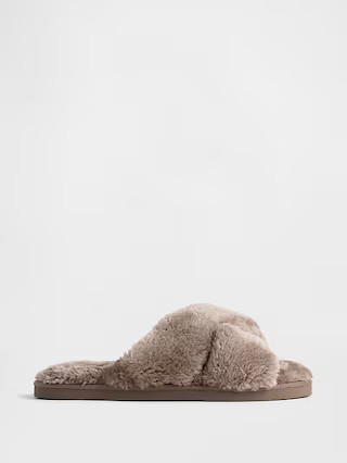 Faux-Fur Slippers | Gap Factory