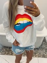 Rainbow Kisses Sweatshirt | Gunny Sack and Co
