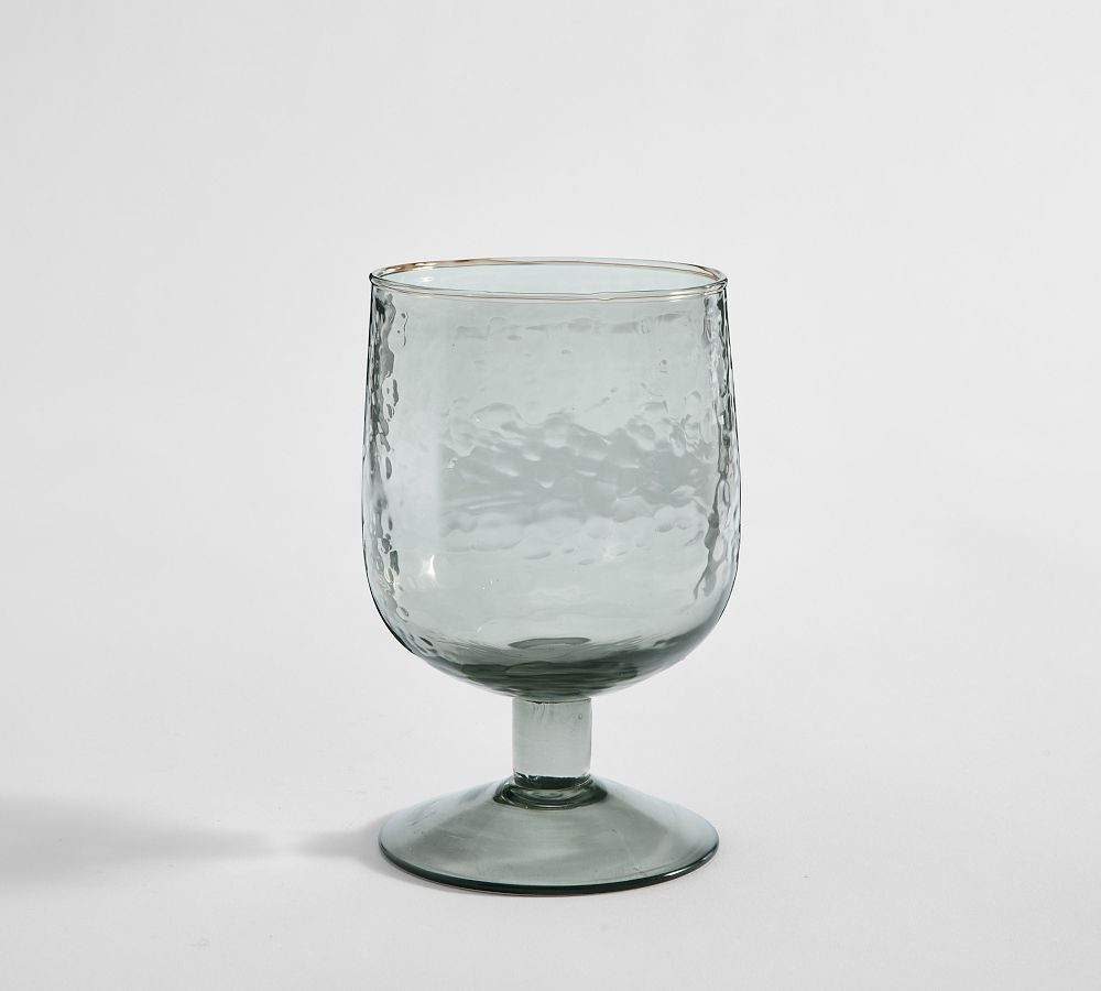 Hammered Handcrafted Glass Goblets | Pottery Barn (US)