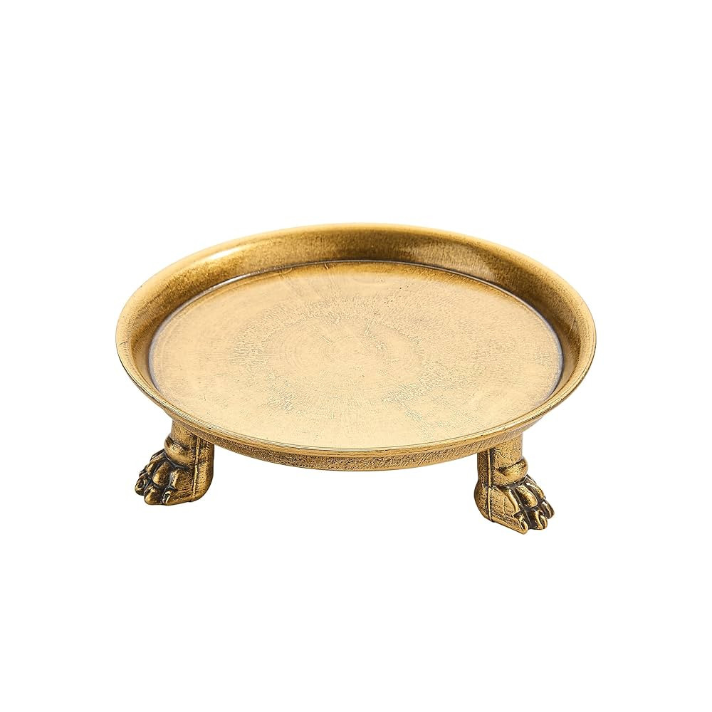 khtumeware 4.5 Inch 100% Solid Brass Clawfoot Candle Dish - Antique Pedestal Dish - Candle Holder... | Amazon (US)