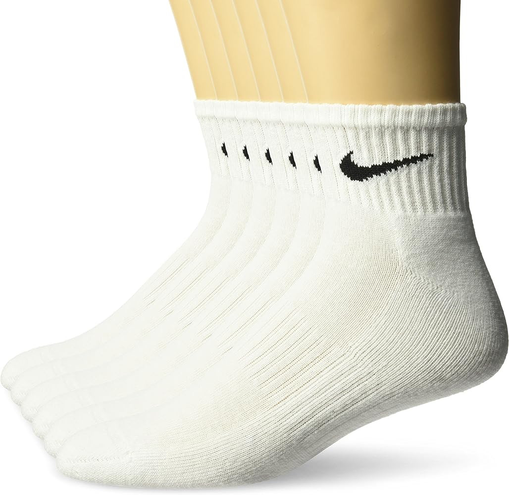 Nike womens Performance Cushion Quarter Socks With Band (6 Pairs) | Amazon (US)