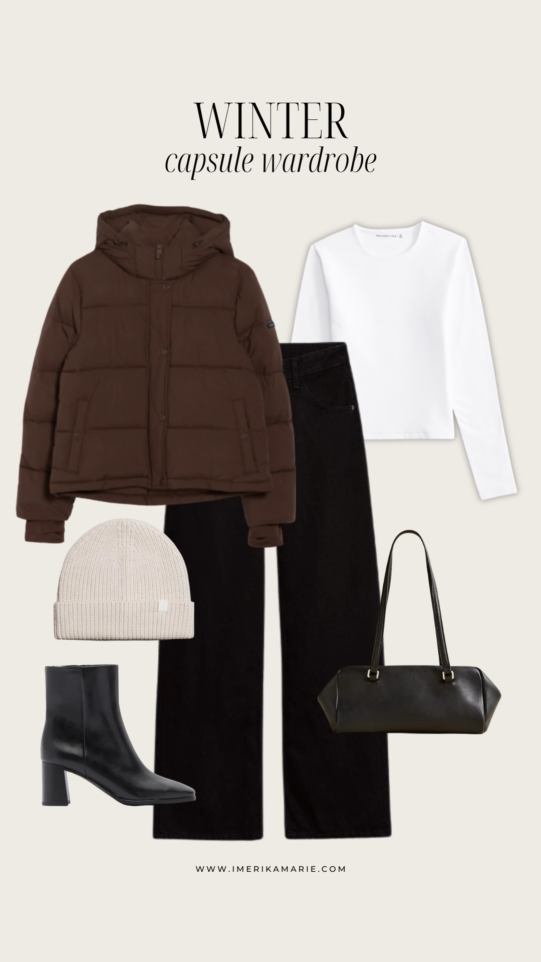 Winter Capsule Wardrobe. winter outfit. winter jeans. winter shoes. winter capsule. winter 2026. winter puffer jacket. black shoulder bag. black purse. beanie. 

 

#LTKootd #LTKSeasonal #LTKPetite