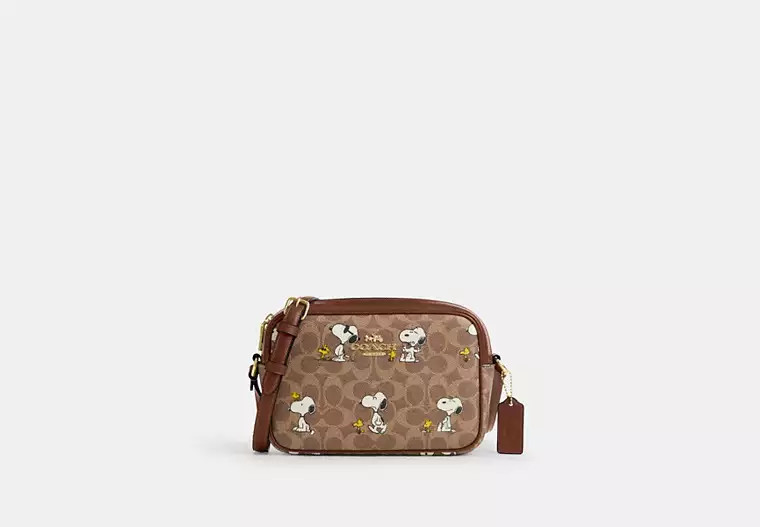 Coach X Peanuts Jamie Camera Bag In Signature Canvas With Snoopy Print | Coach Outlet US