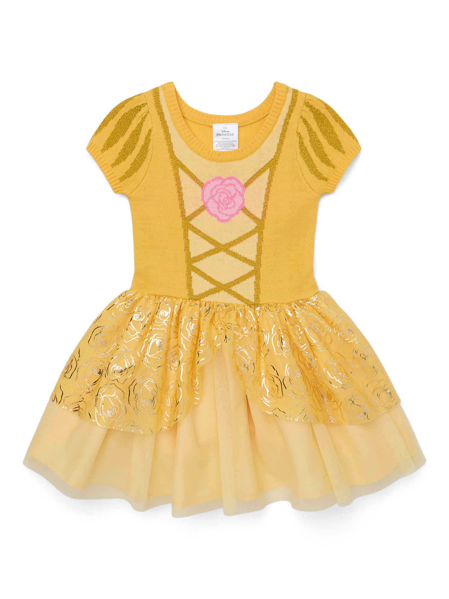 Disney Princess Toddler Girl Belle Cosplay Dress, Sizes 12M-5T - Walmart.com | Walmart (US)