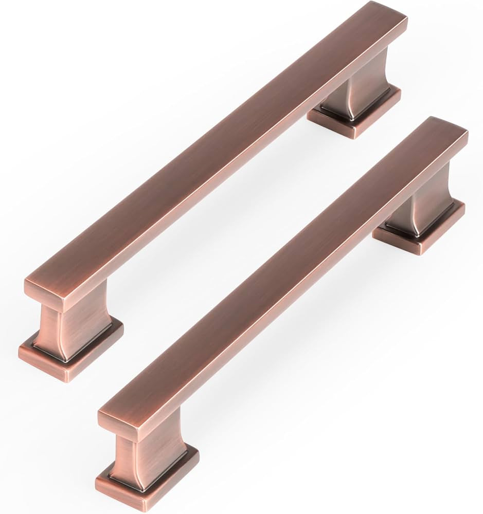 5 Inch (128mm) Brushed Antique Copper Cabinet Pulls Handles Solid Zinc Antique Copper Drawer Pull... | Amazon (US)
