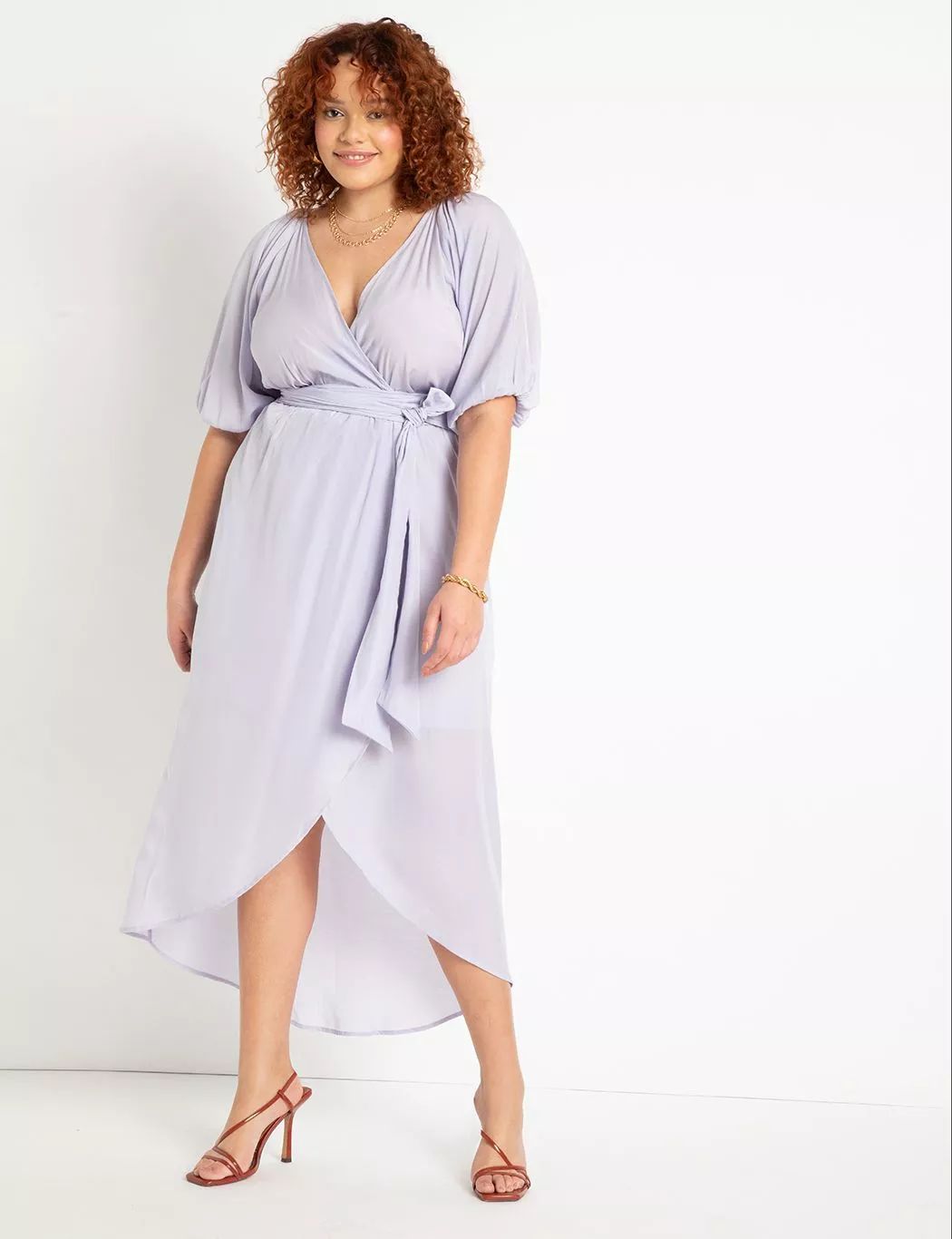 Full Sleeve Wrap Dress | Women's Plus Size Dresses | ELOQUII | Eloquii