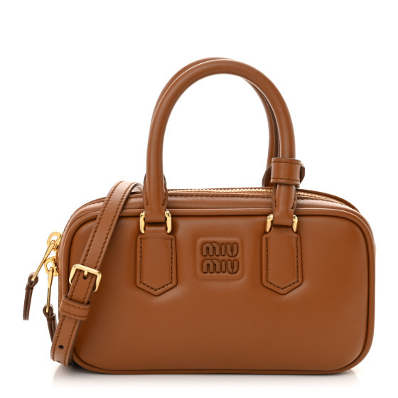 Calfskin Mini Arcadie Top Handle Bag Cognac | FASHIONPHILE (US)