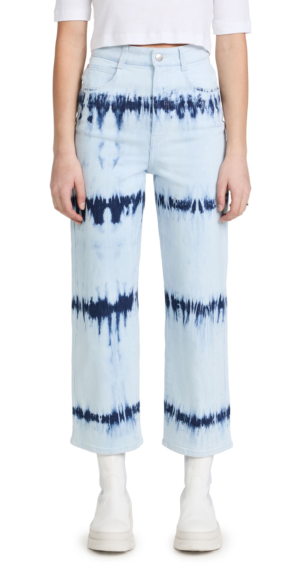 Tie Dye High Rise Crop Jeans | Shopbop