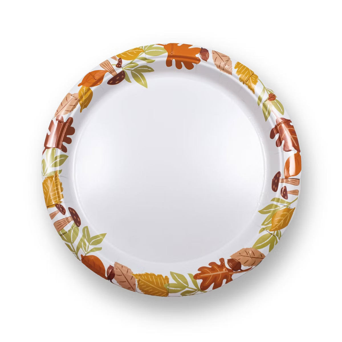10ct 10" Thanksgiving Paper Party XL Plate Wreath | Target