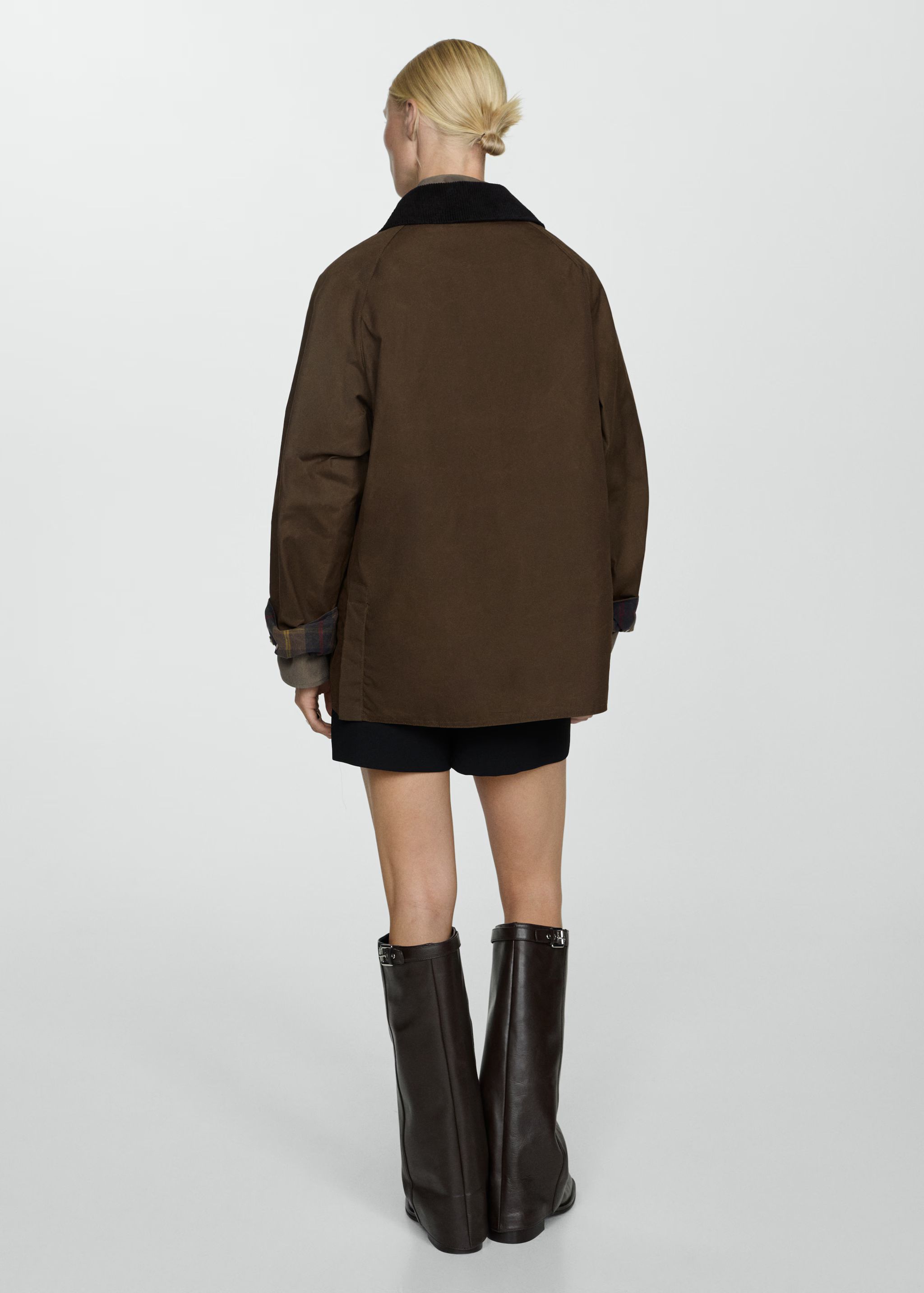 Waxed-effect parka - Woman | MANGO USA | MANGO (US)