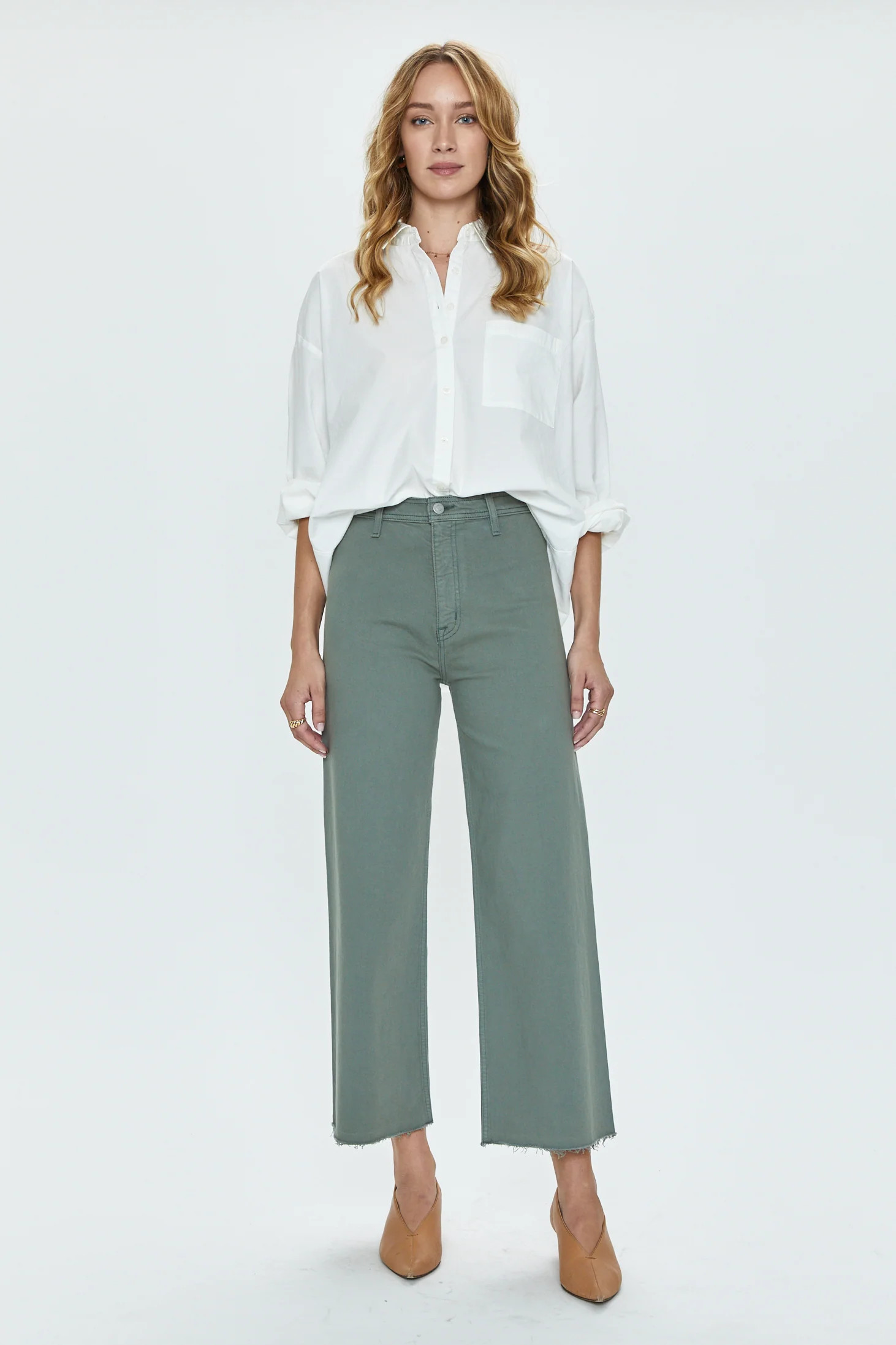 Penny High Rise Wide Leg Crop - Bluff | Pistola Denim