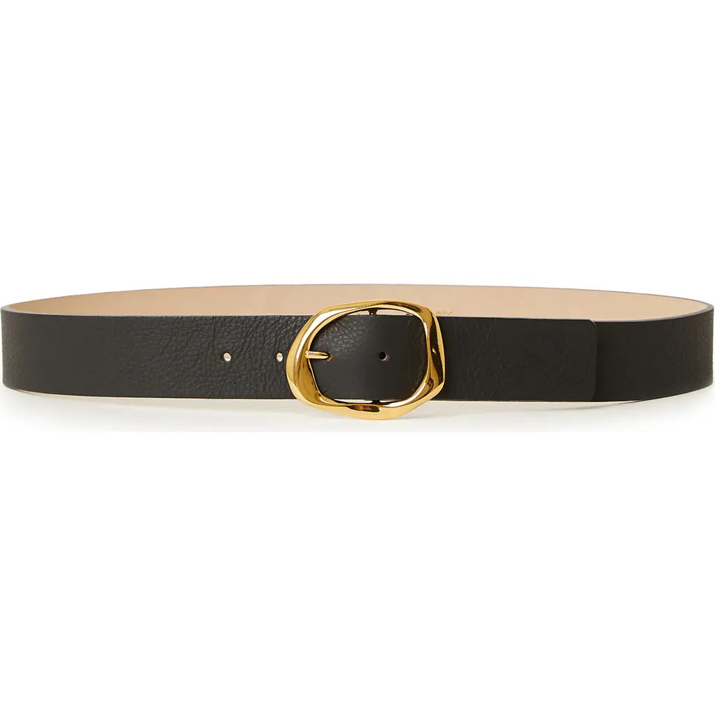 B-Low the Belt Edmond Mini Leather Belt in Black Gold at Nordstrom, Size Small | Nordstrom
