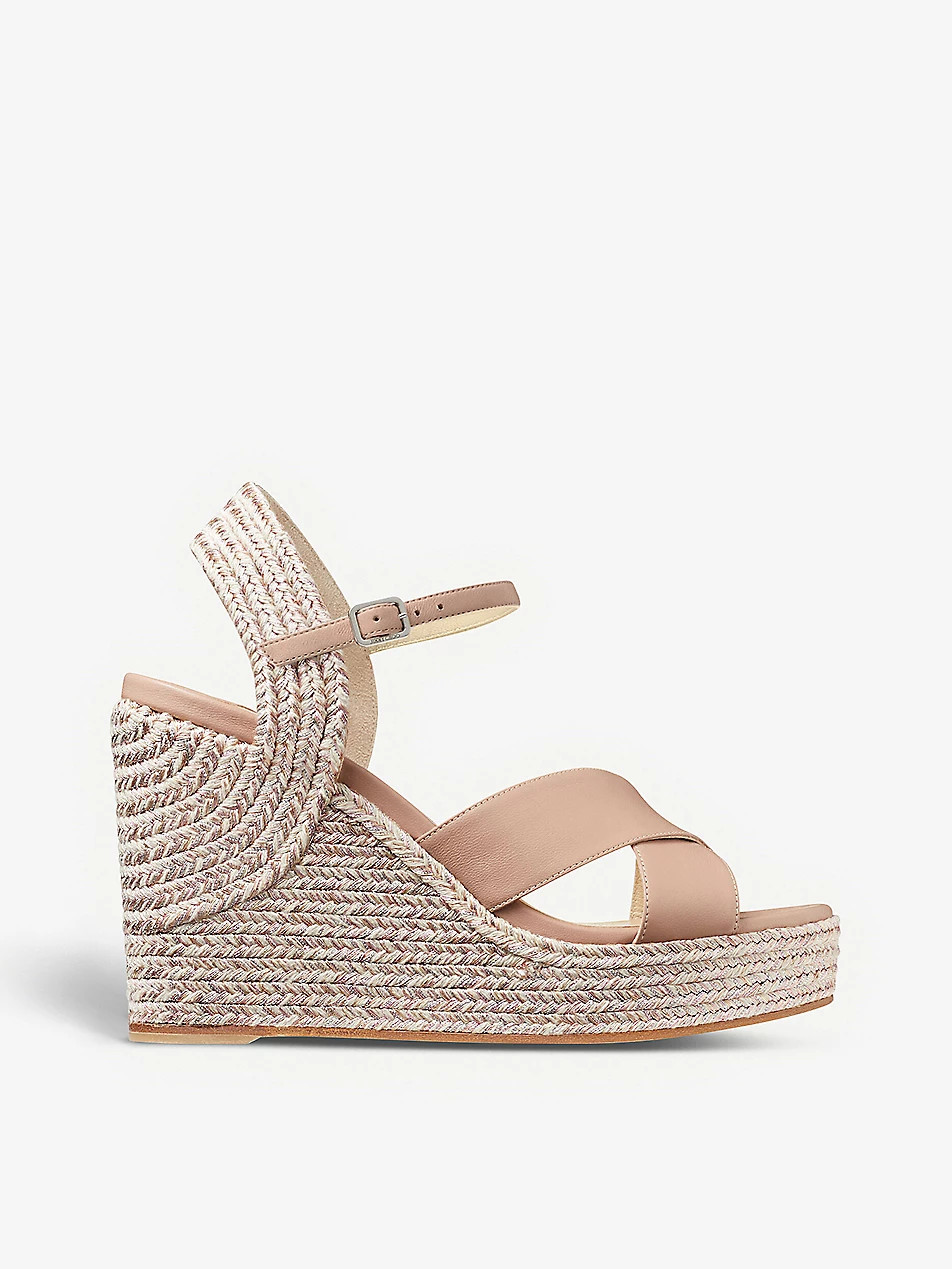 Dellena 100 leather wedge sandals | Selfridges
