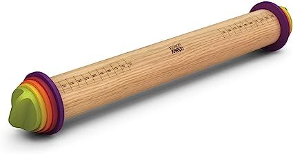 Joseph Joseph Adjustable Rolling Pin with Removable Rings, 13.6", Multi-Color | Amazon (US)